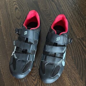 PELETON Men’s Black Indoor Cycling Shoes with Red Interior